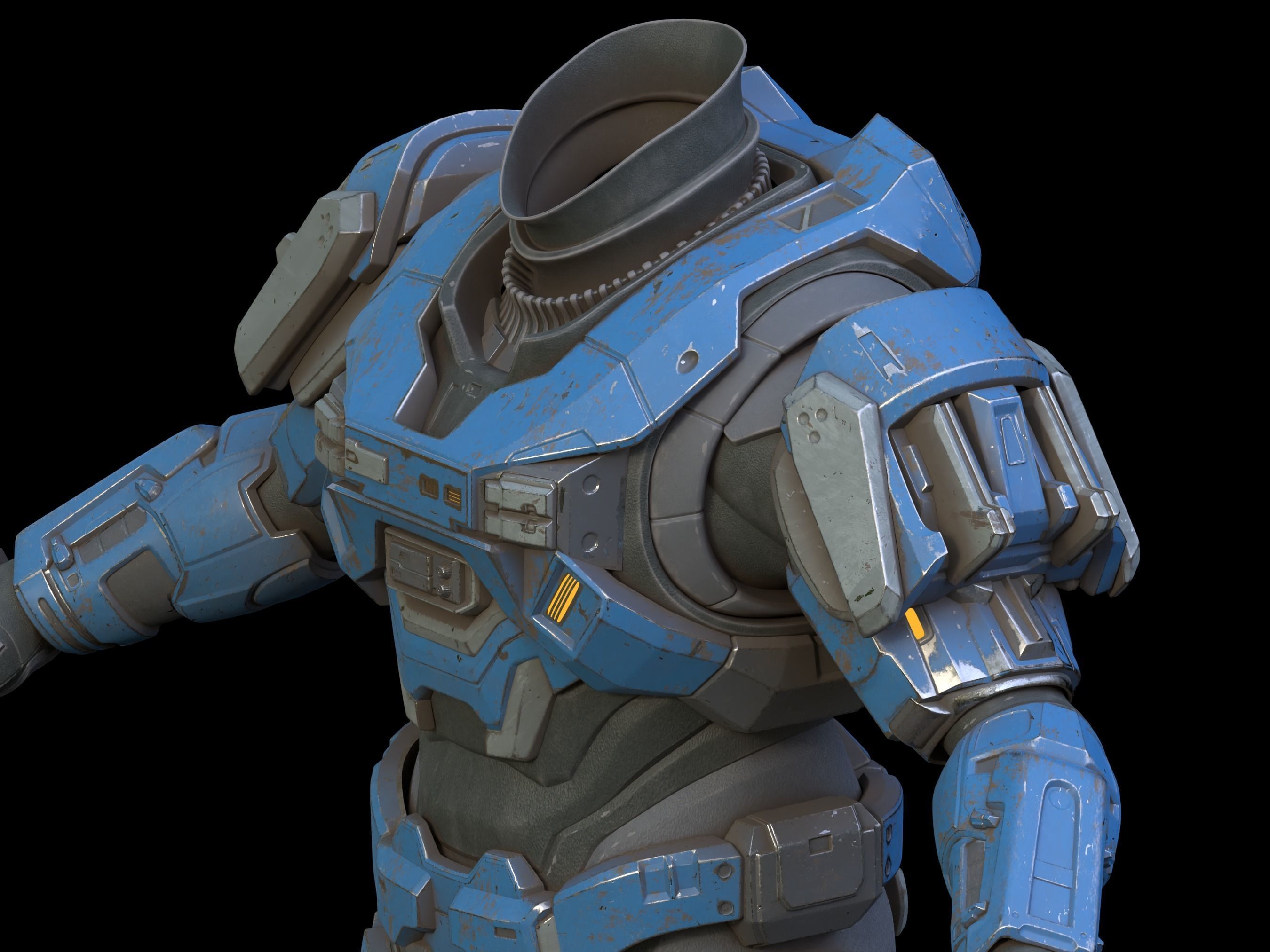 HALO MK V B EVA shoulder pad 3d print file 3D print model_3