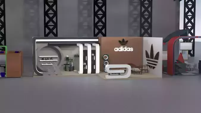 adidas exhibition booth