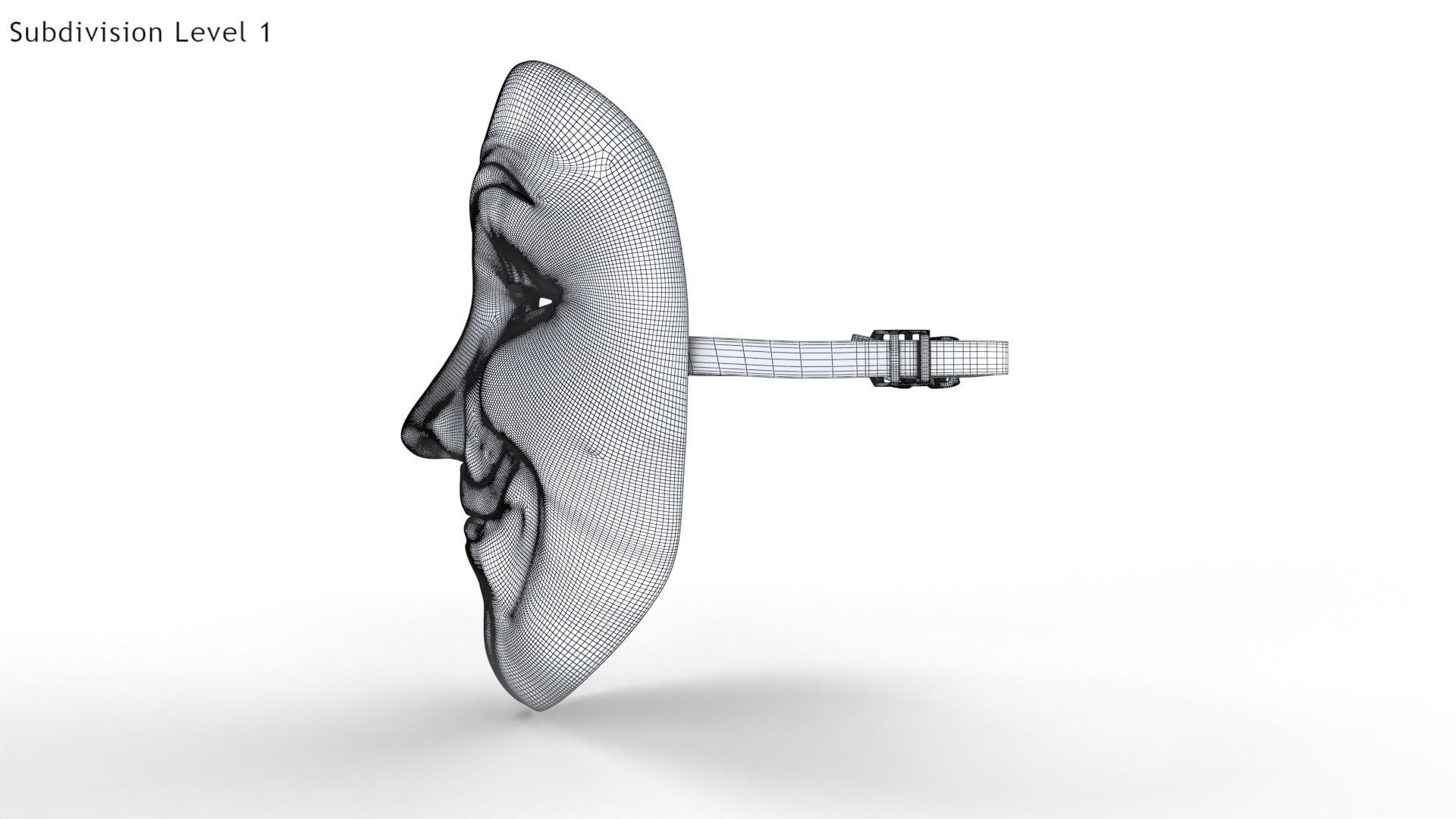 V For Vendetta - Golden Style Low-poly 3D model_16