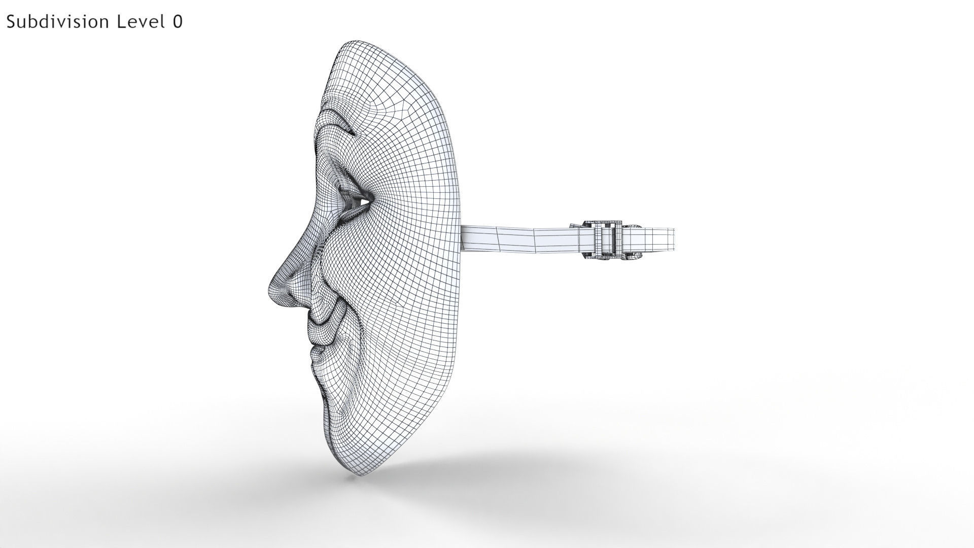 V For Vendetta - Golden Style Low-poly 3D model_15