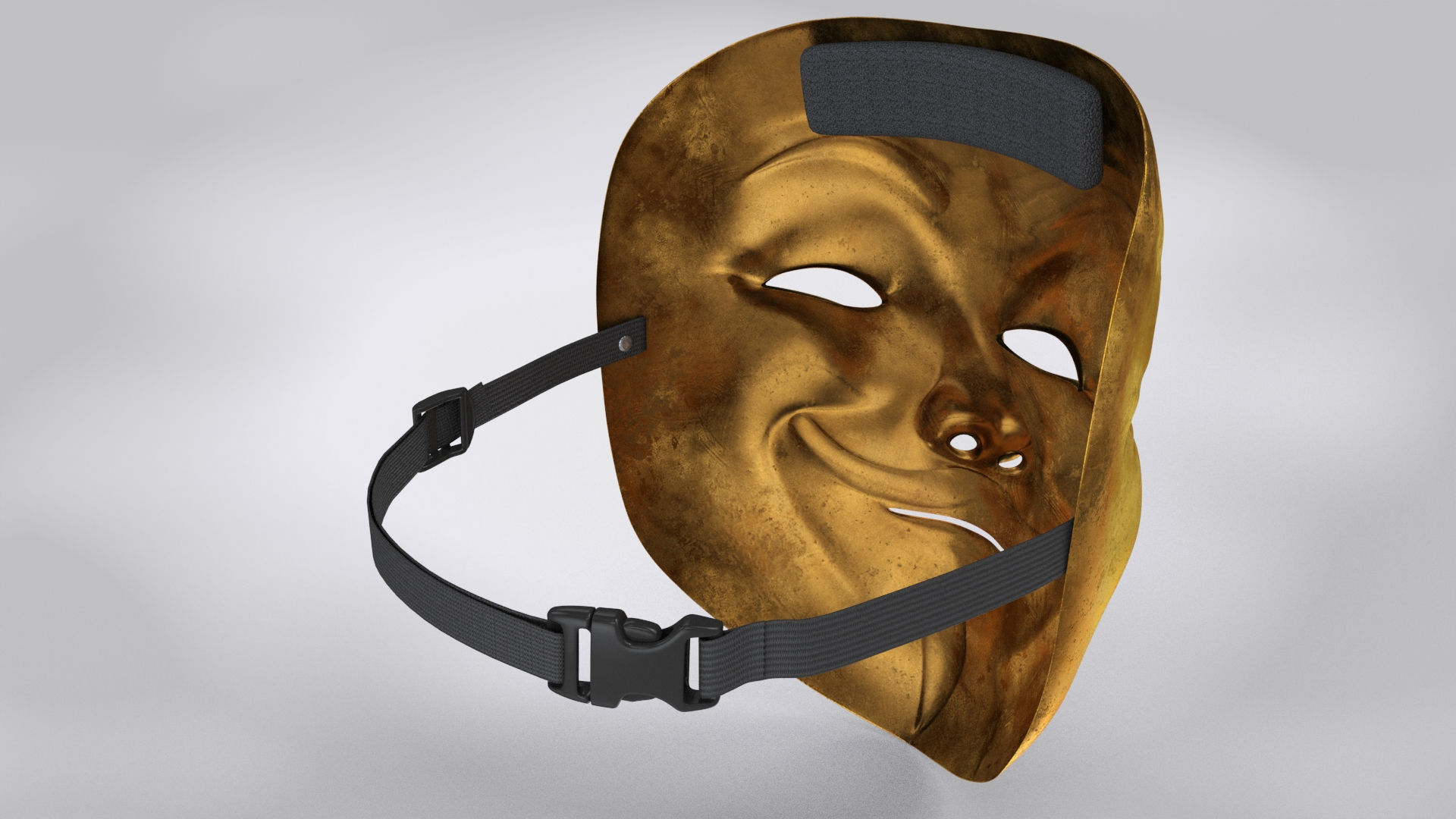 V For Vendetta - Golden Style Low-poly 3D model_4