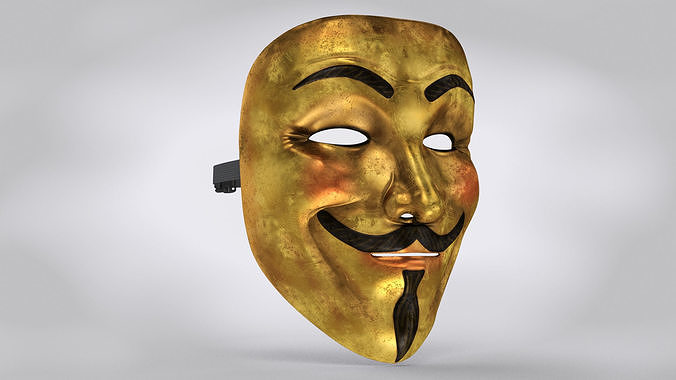 V For Vendetta - Golden Style Low-poly 3D model
