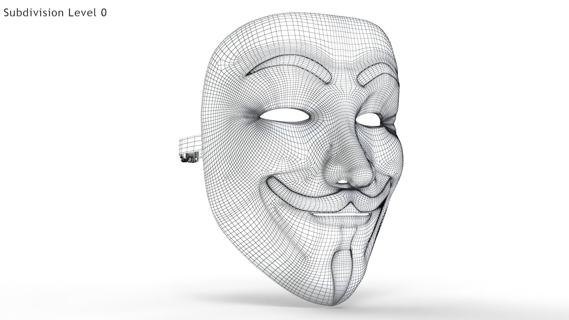 V For Vendetta - Golden Style Low-poly 3D model_6
