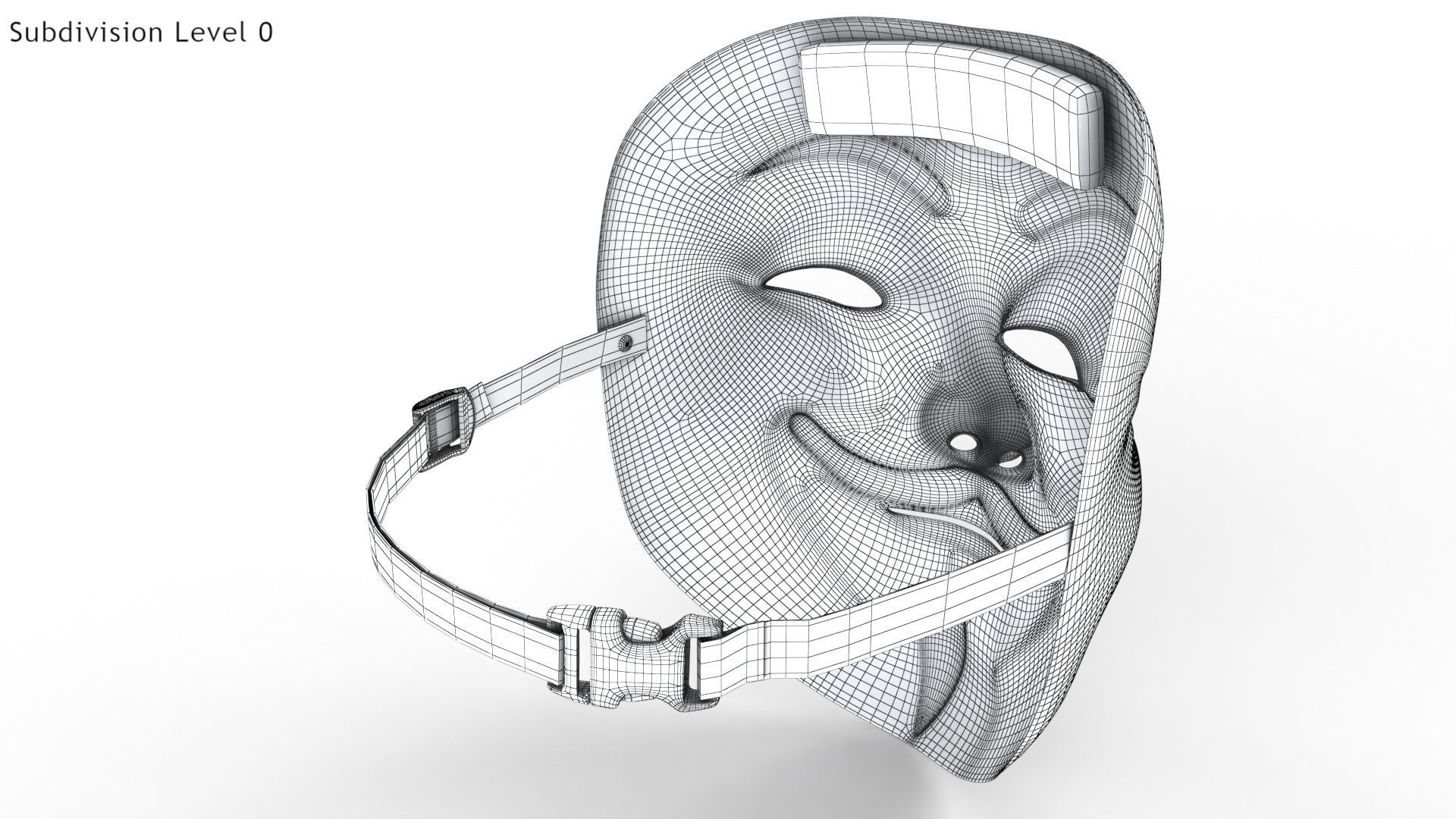 V For Vendetta - Golden Style Low-poly 3D model_13