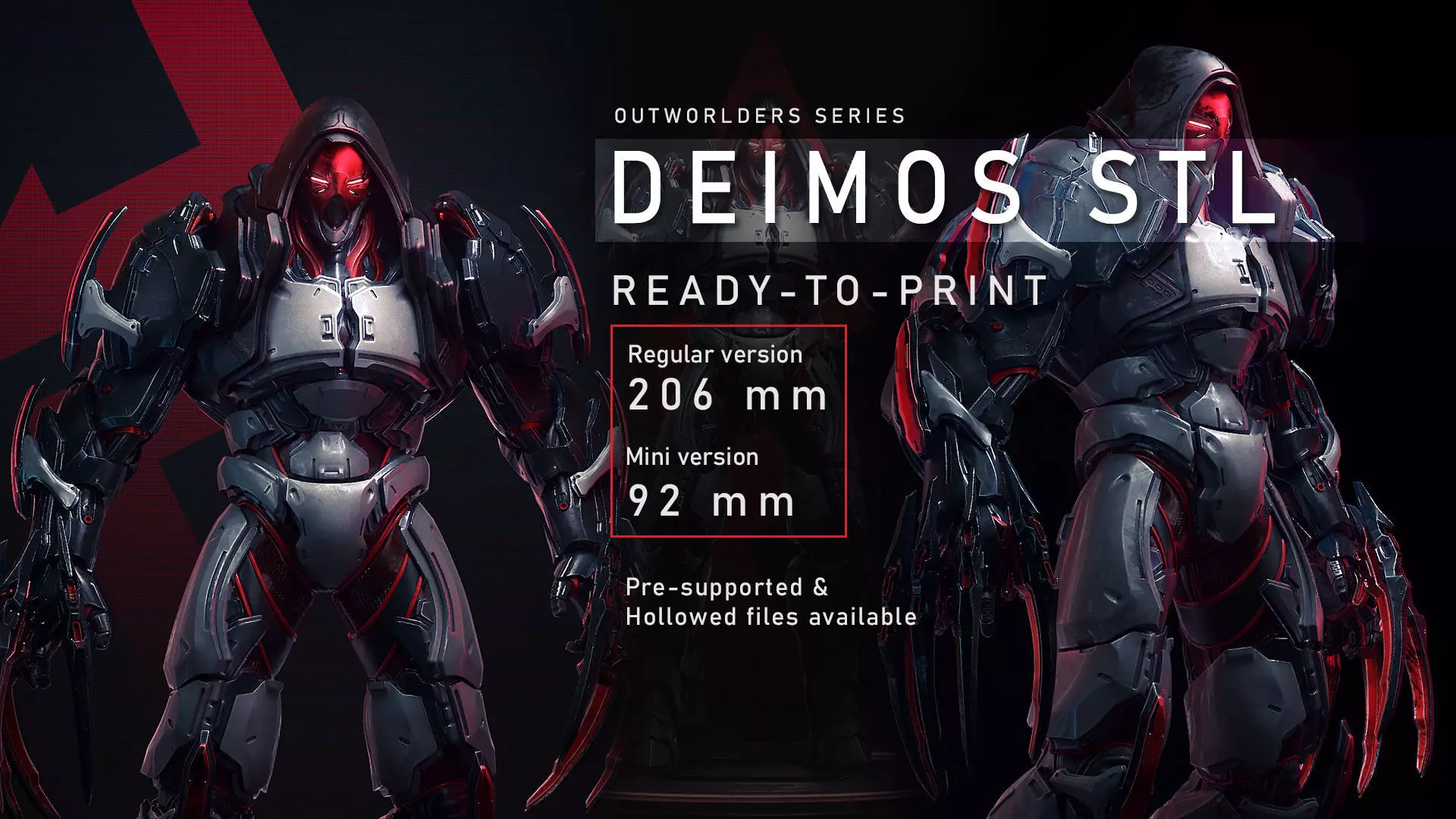 Deimos STL for 3D Printing - Outworlders Series 3D print model 3D print model_0