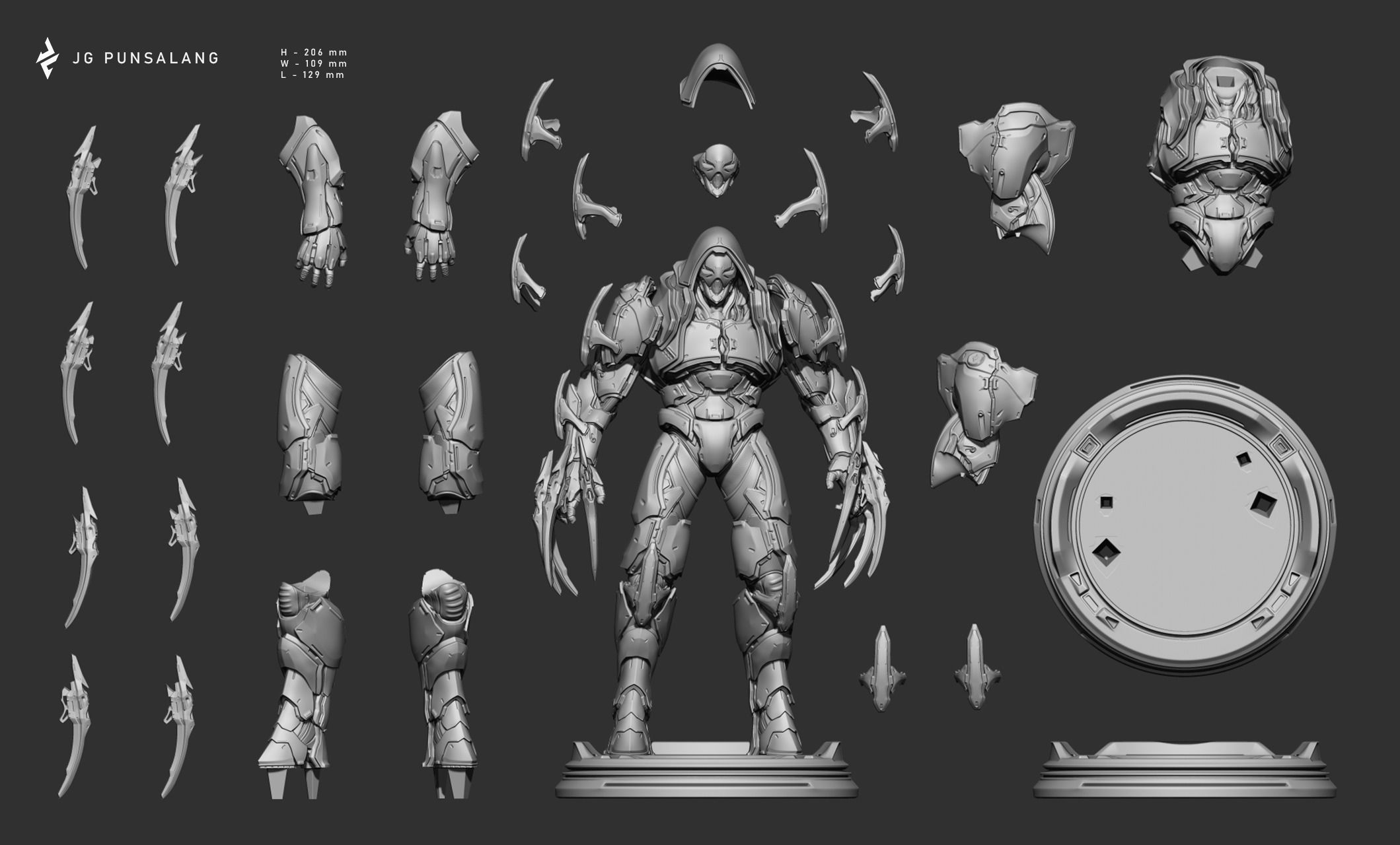 Deimos STL for 3D Printing - Outworlders Series 3D print model 3D print model_4