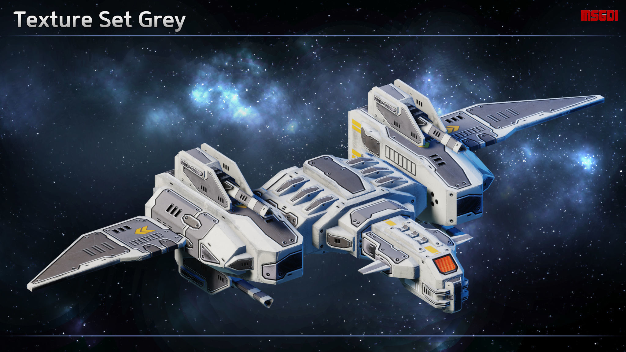 3D model Spaceship Fighter and Corvette Construction Kit VR / AR / low ...