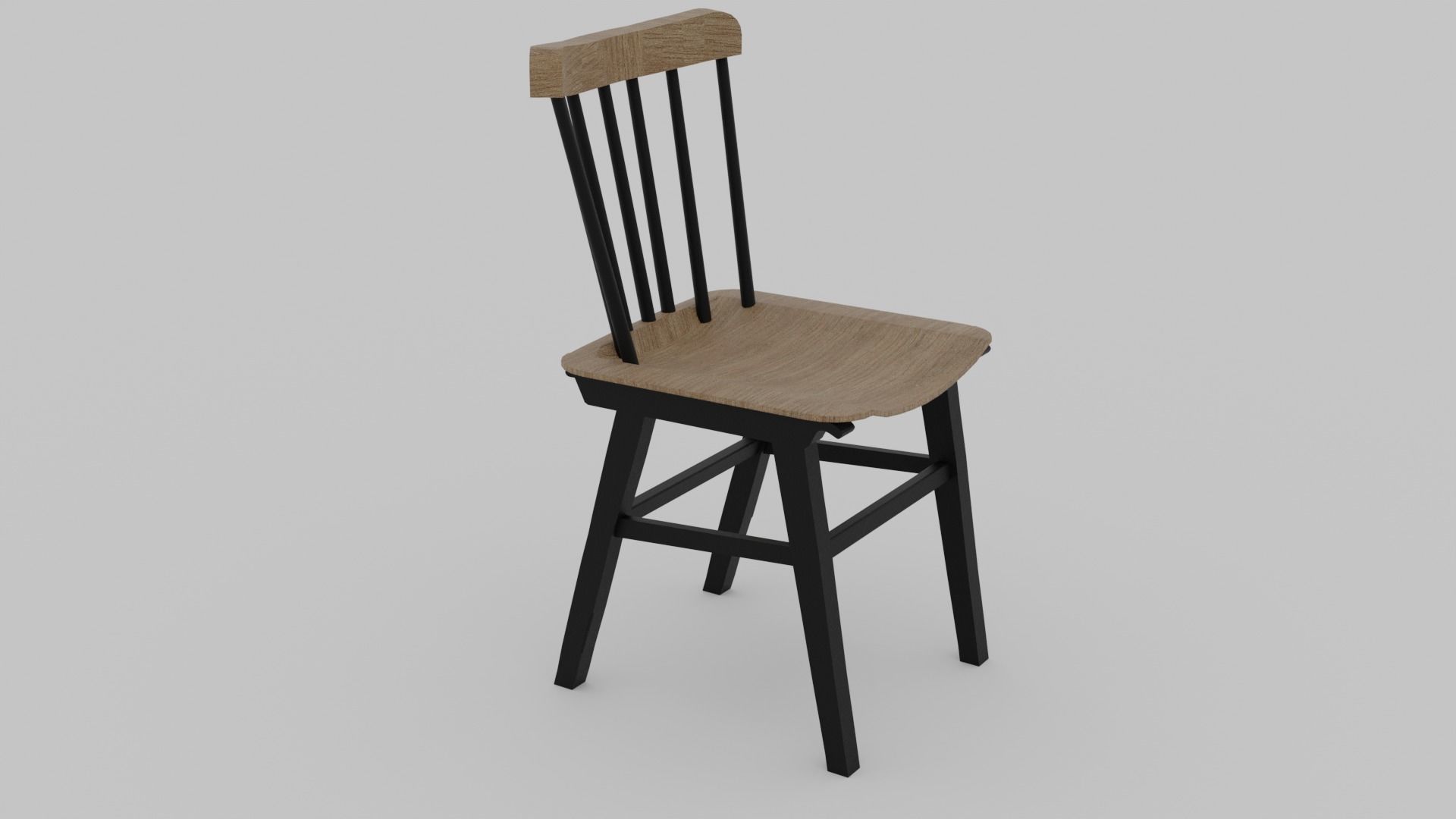 Cafe Chair 3D model_4
