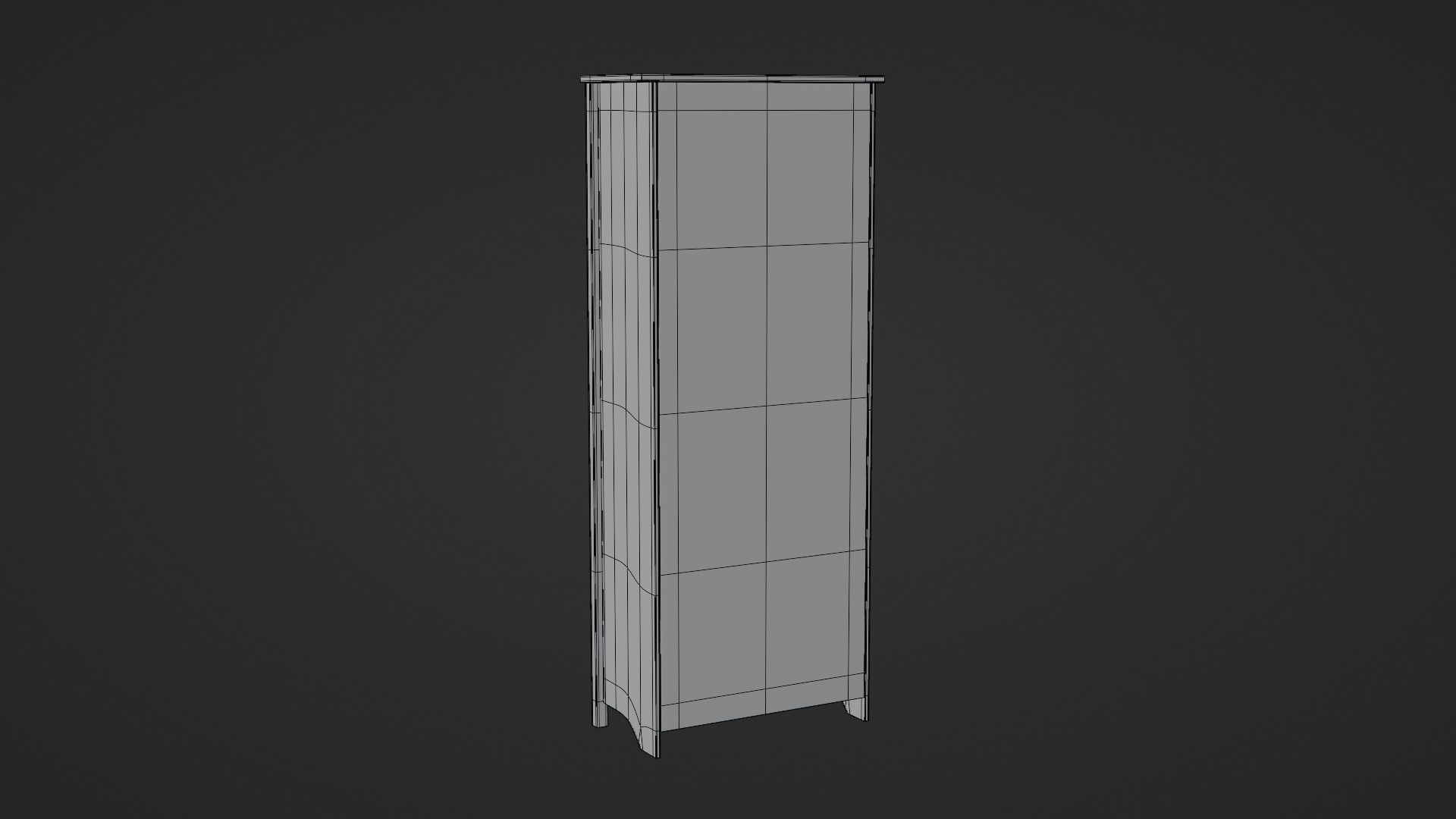 Cottage Style 3 Shelf Bookcase 3D model_3