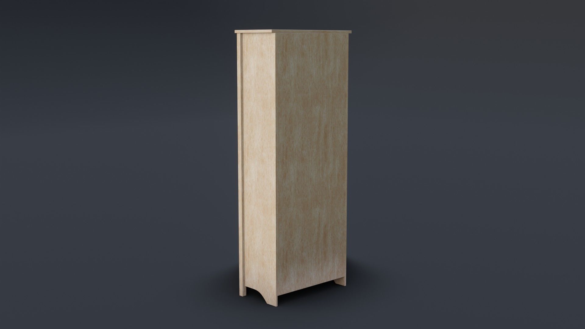 Cottage Style 3 Shelf Bookcase 3D model_2