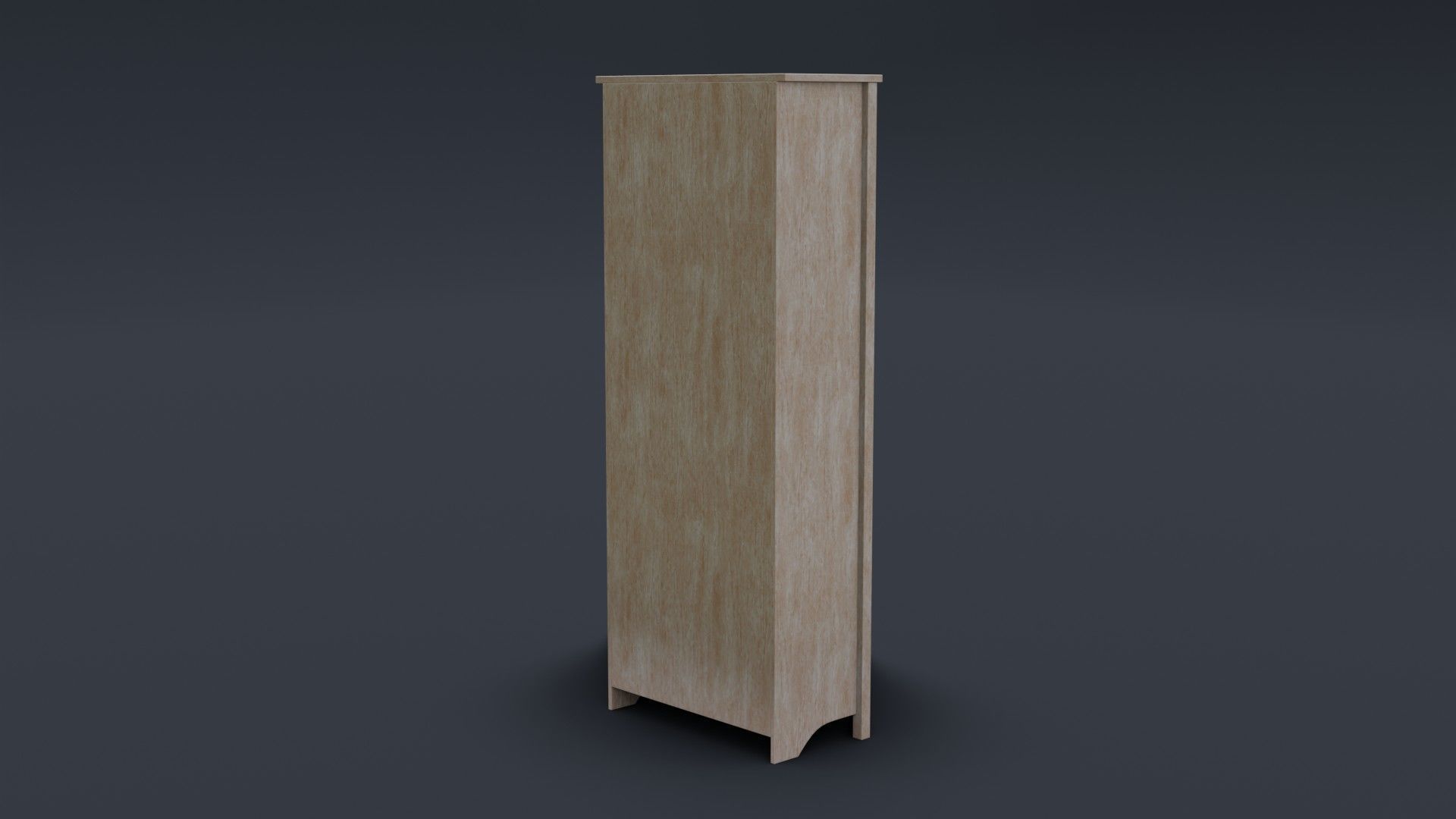 Cottage Style 3 Shelf Bookcase 3D model_4