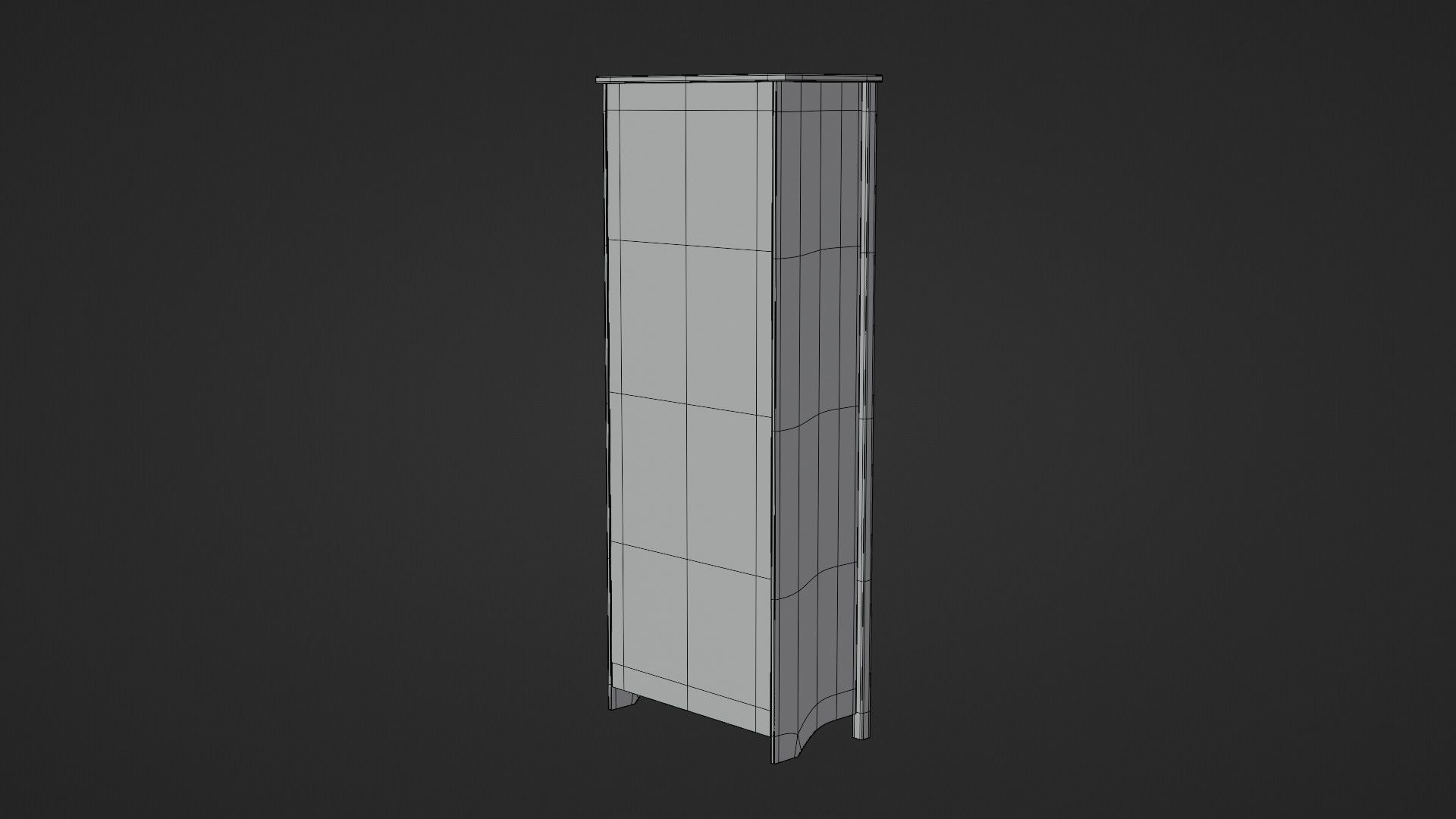 Cottage Style 3 Shelf Bookcase 3D model_5