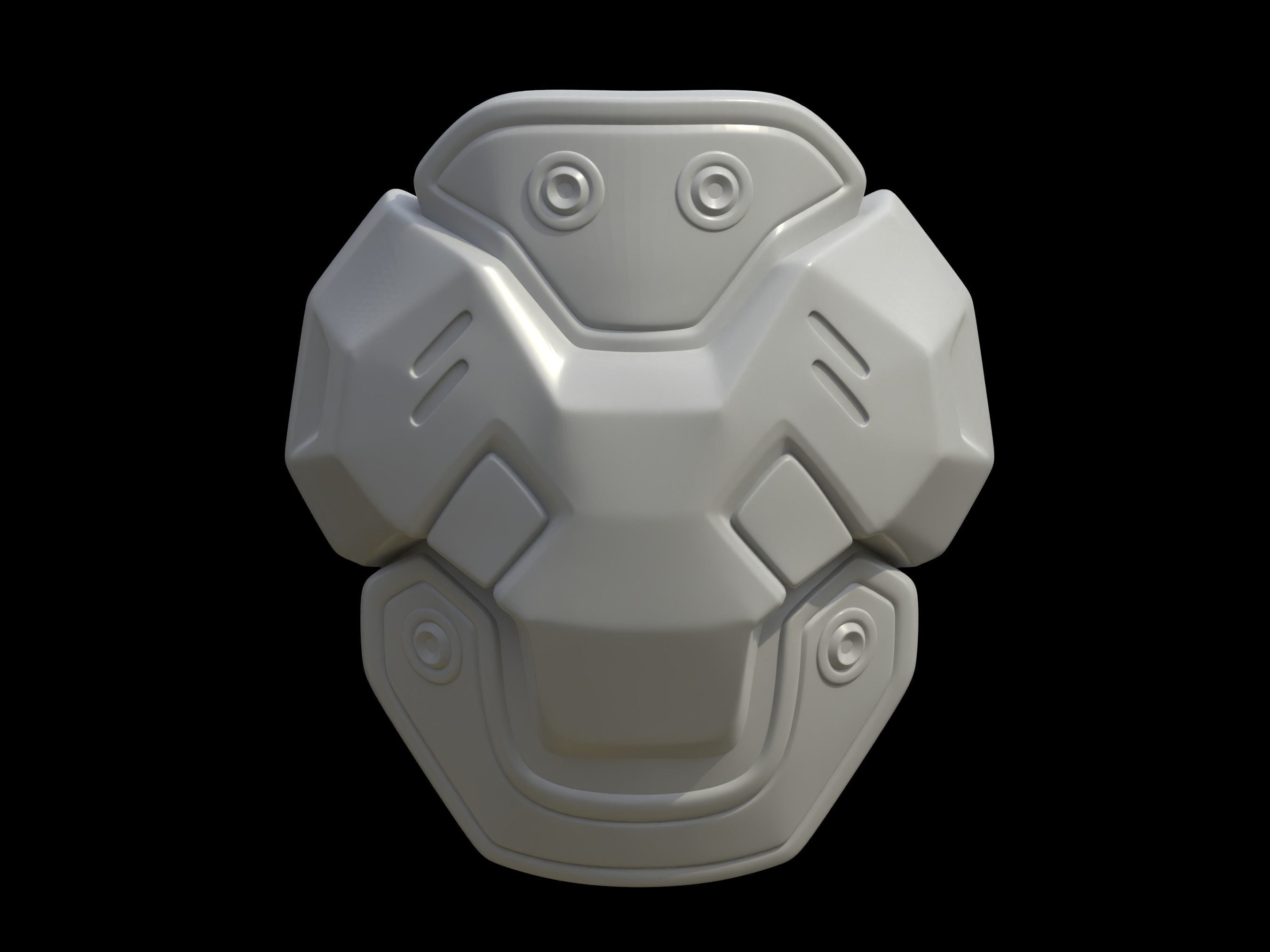 HALO Marine knee pad 3d print file 3D print model_1