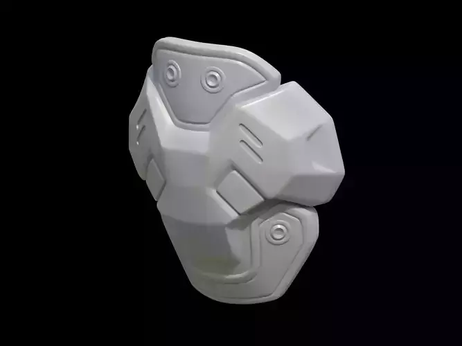 HALO Marine knee pad 3d print file 3D print model