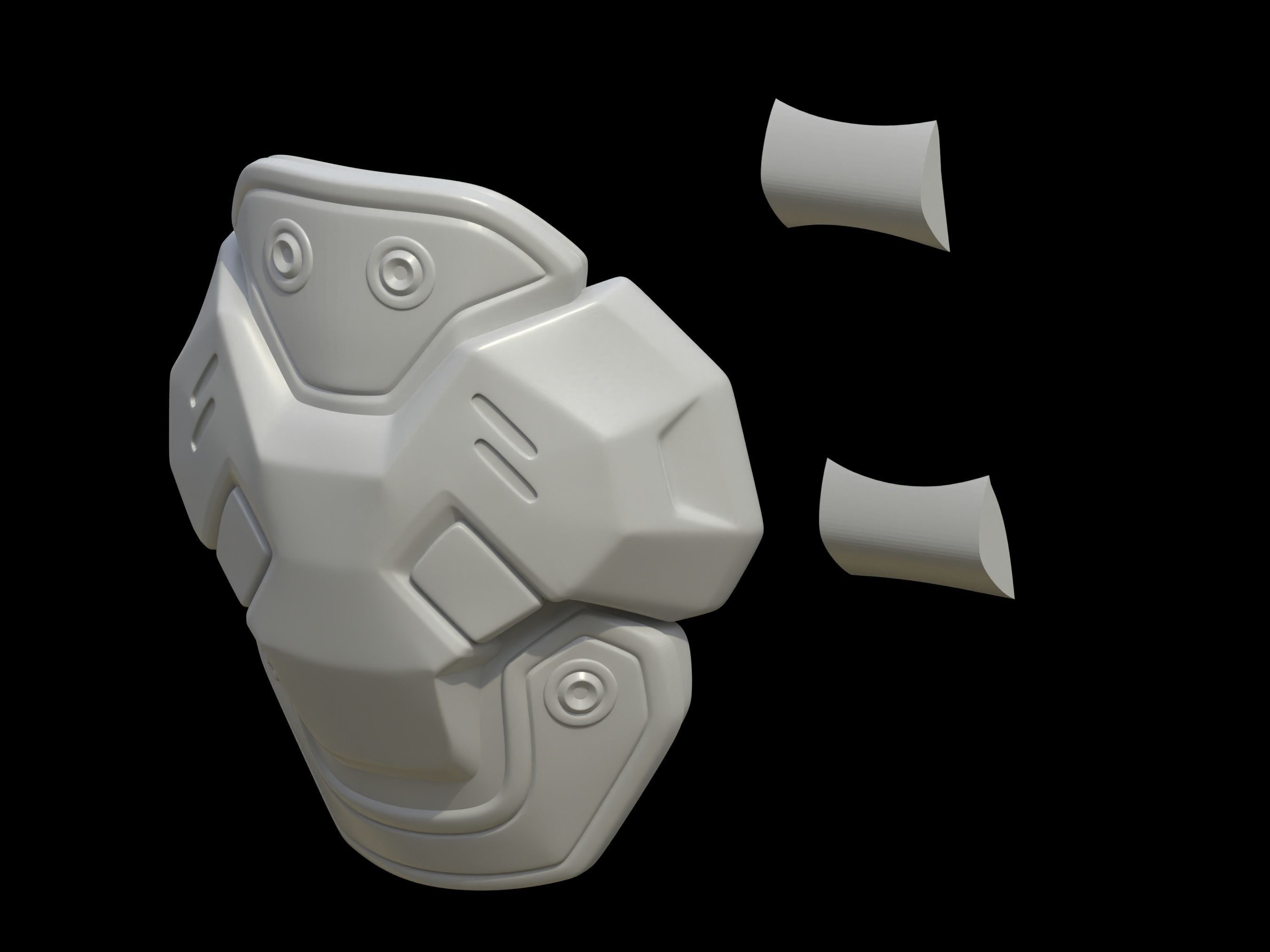 HALO Marine knee pad 3d print file 3D print model_2