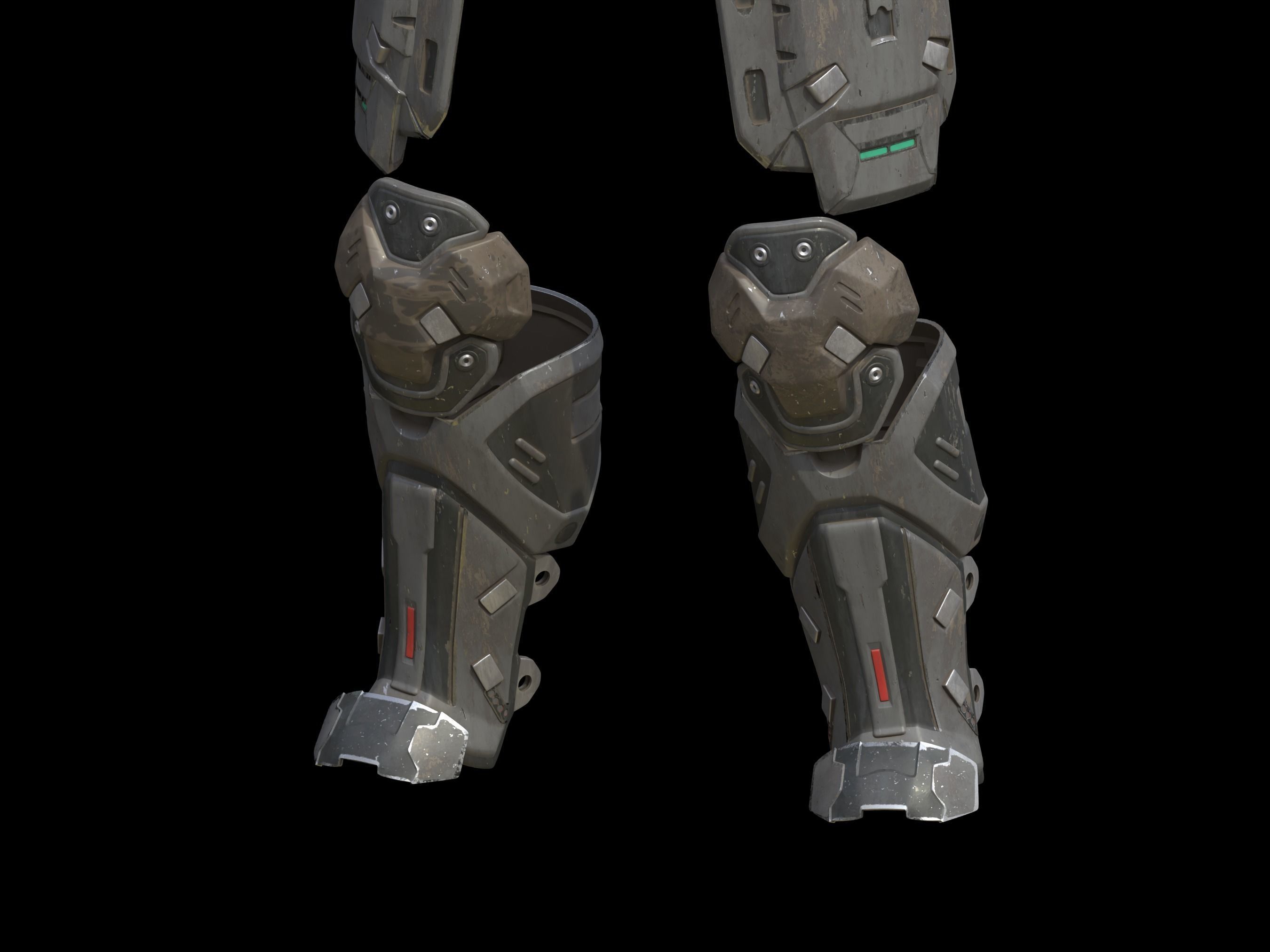 HALO Marine knee pad 3d print file 3D print model_3