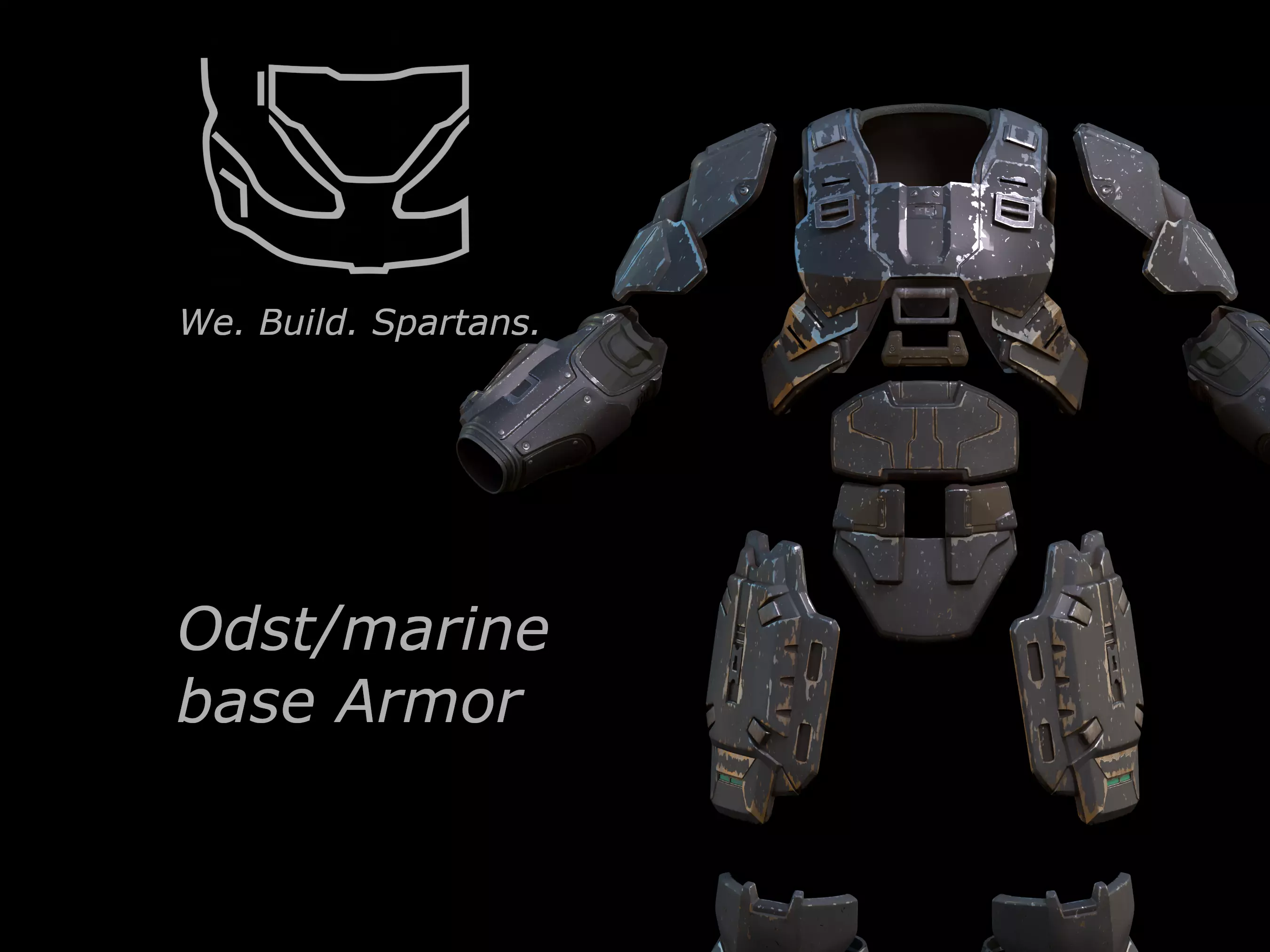 Gen 1 Odst Marine armor 3d print file 3D print model