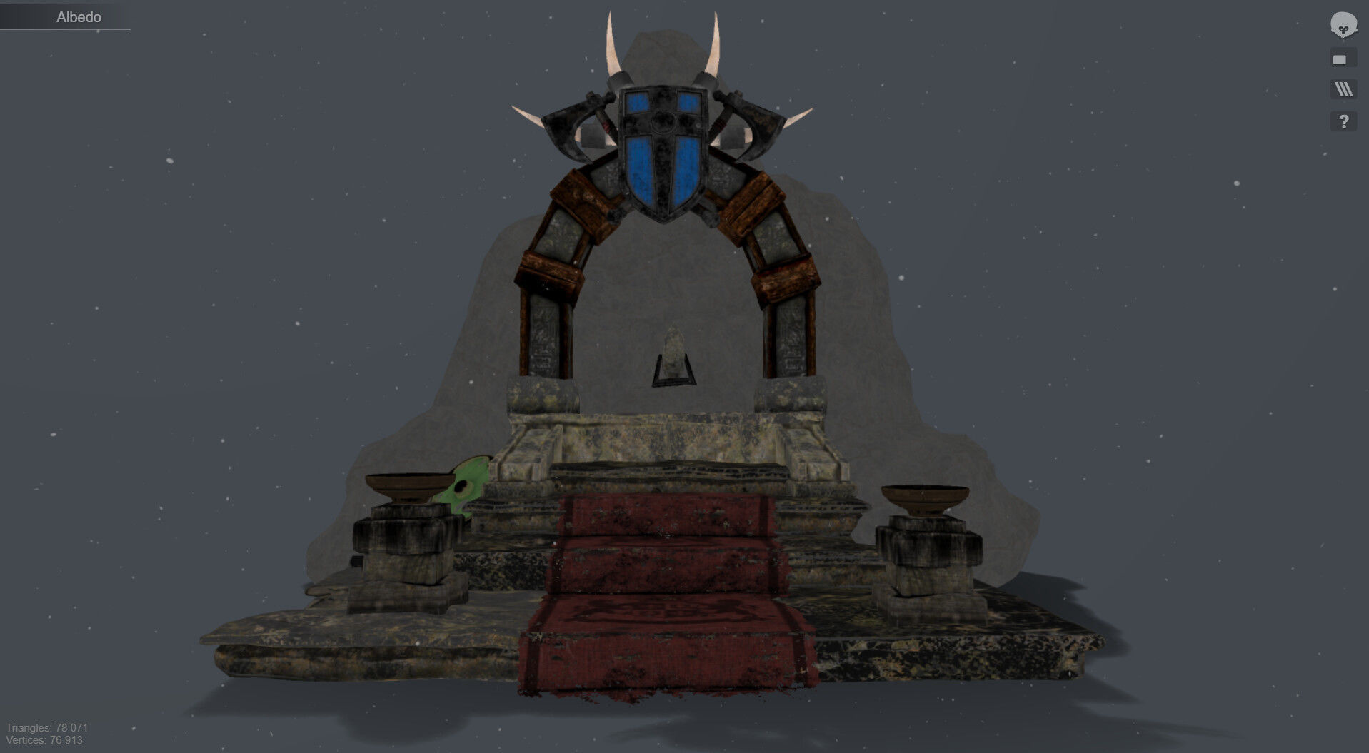 altar realism PBR Low-poly 3D model_3