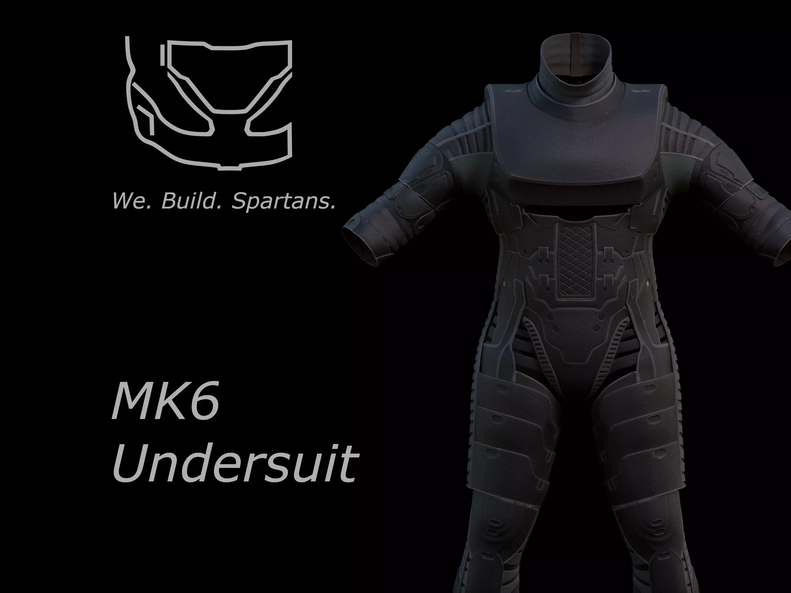 HALO Master Chief MK VI undersuit 3d print files 3D print model_0