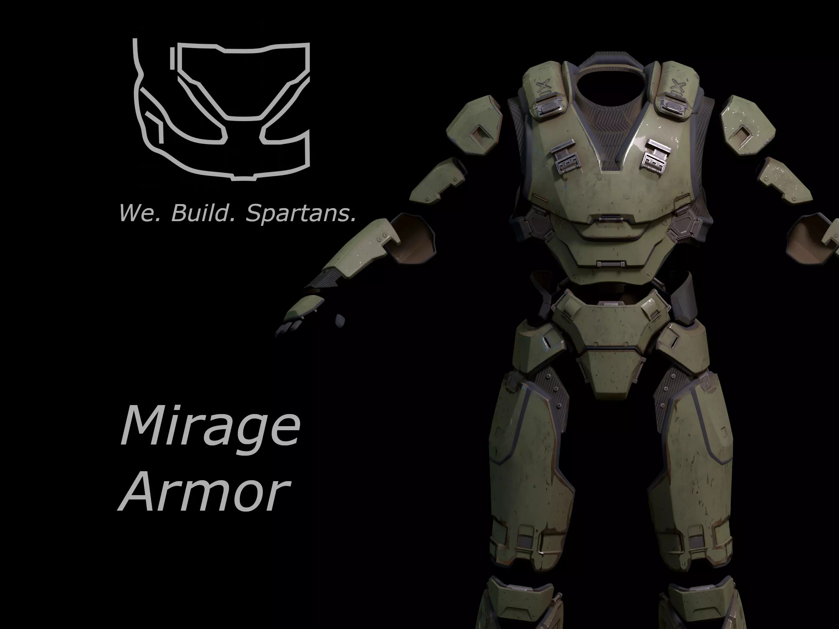 HALO Mirage armor 3d print file 3D print model_0