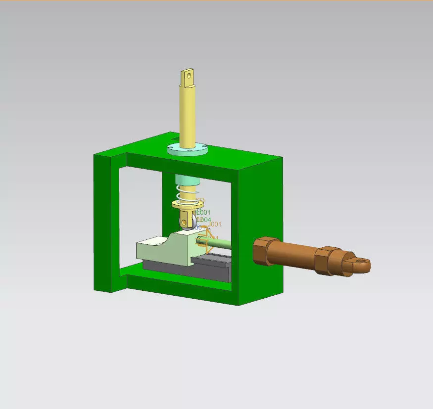 cam arbitrary variable speed linear mechanism motion simulation 3D model_0