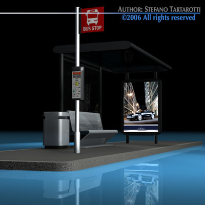 Bus stop2 3D model_3