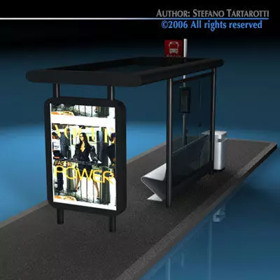 Bus stop2 3D model_0