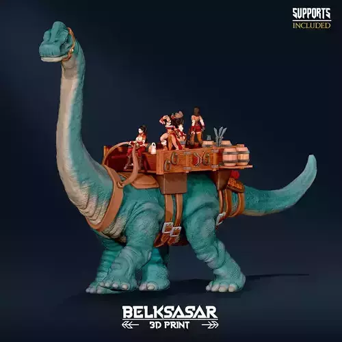 Wild West Dinosaur - Wild West Dreadnought Siegesaur 3D print model