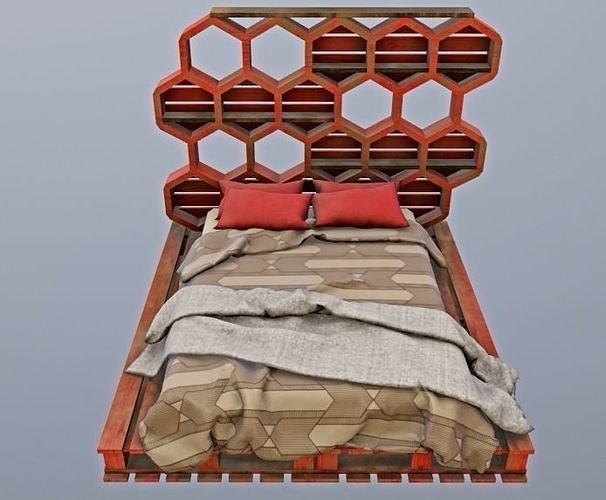 Esa Bed Low-poly 3D model