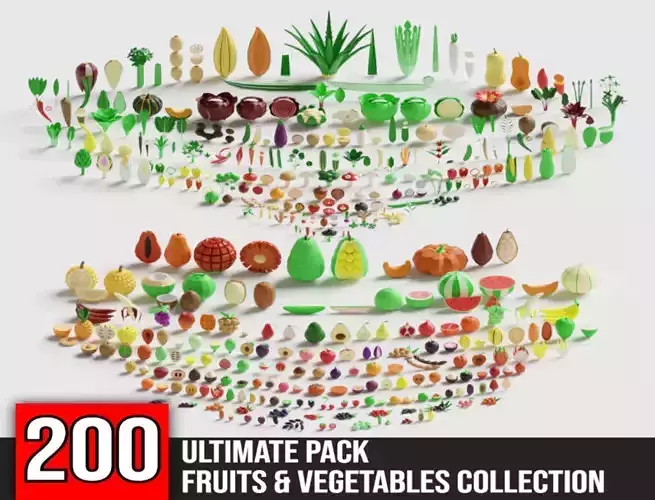 Ultimate Pack - Fruits And Vegetables Model Packs Collection 