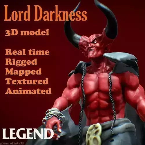 Lord of Darkness Renderable face blendshapes high poly animated