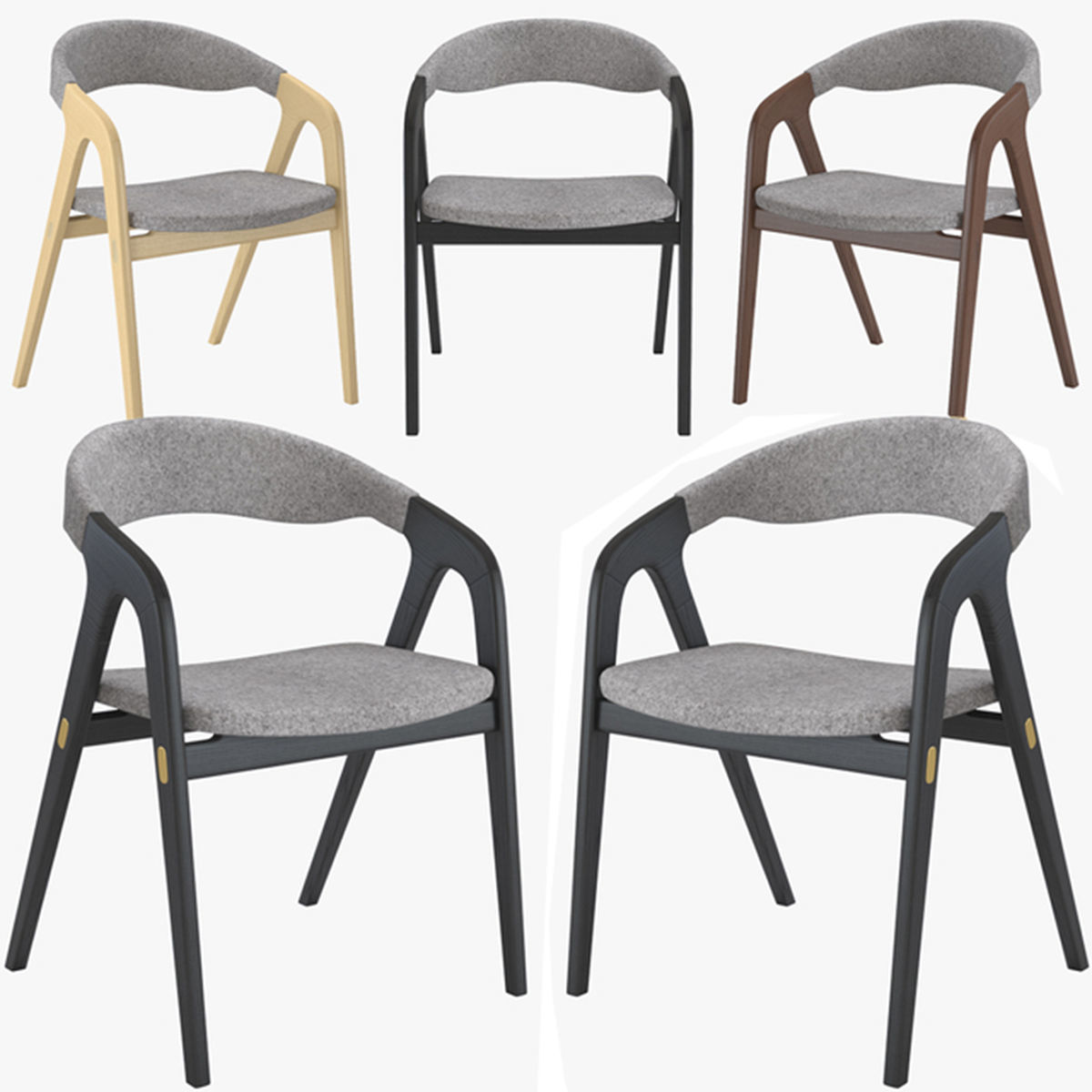 Kaede Chair by Modloft 3D model_4