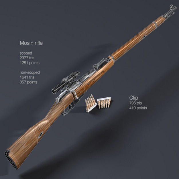 Low Poly Weapons Mega Pack Low-poly 3D model_10