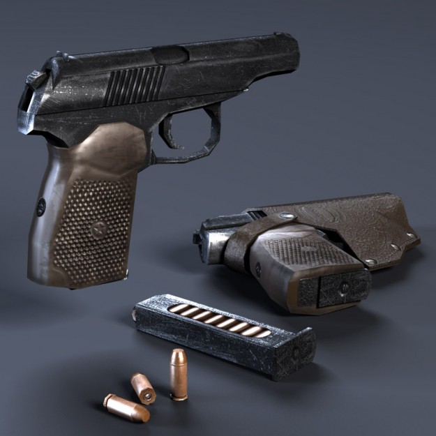 Low Poly Weapons Mega Pack Low-poly 3D model_15