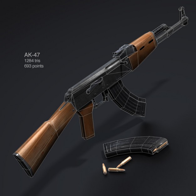 Low Poly Weapons Mega Pack Low-poly 3D model_2