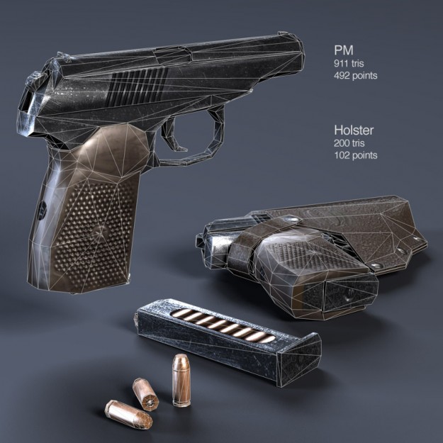 Low Poly Weapons Mega Pack Low-poly 3D model_16