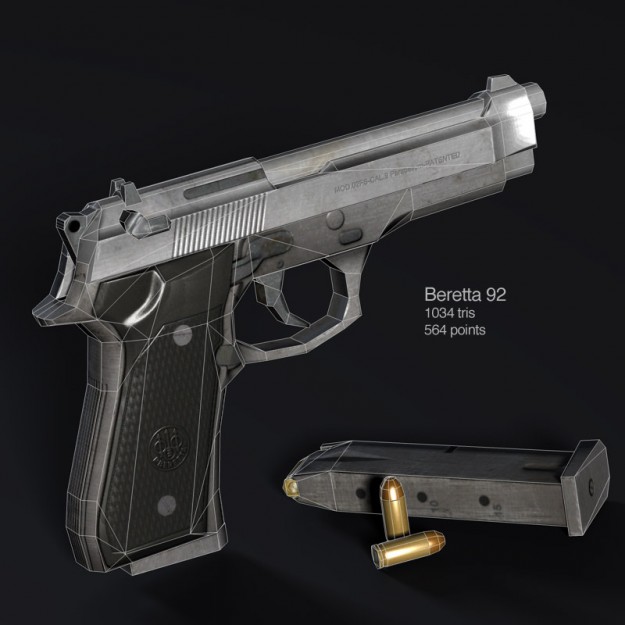 Low Poly Weapons Mega Pack Low-poly 3D model_4