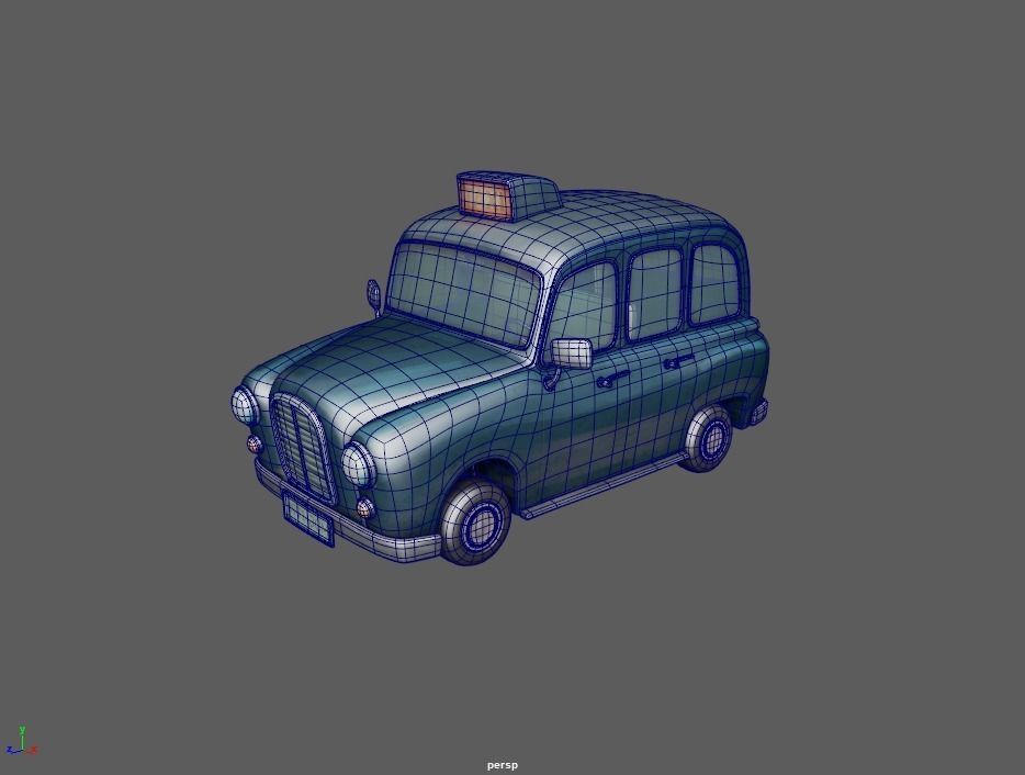 TOON Taxi 3D model_1