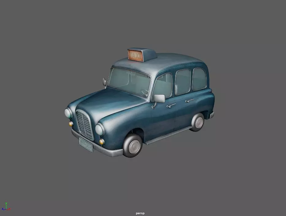 TOON Taxi 3D model_0