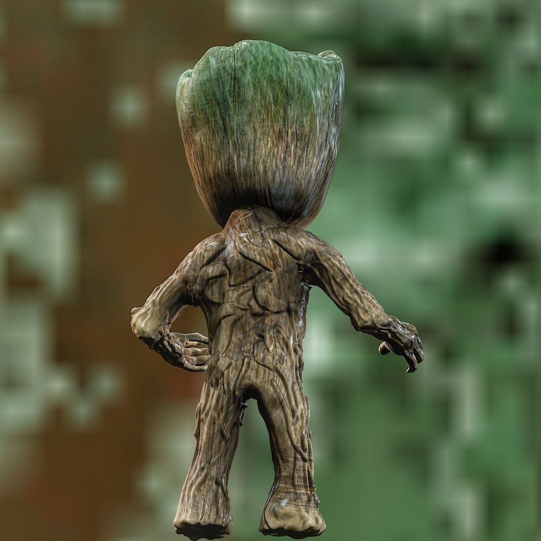 Baby groot 3D model_3