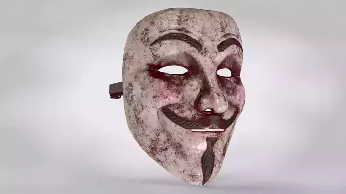 V For Vendetta - Bloody style Low-poly 3D model