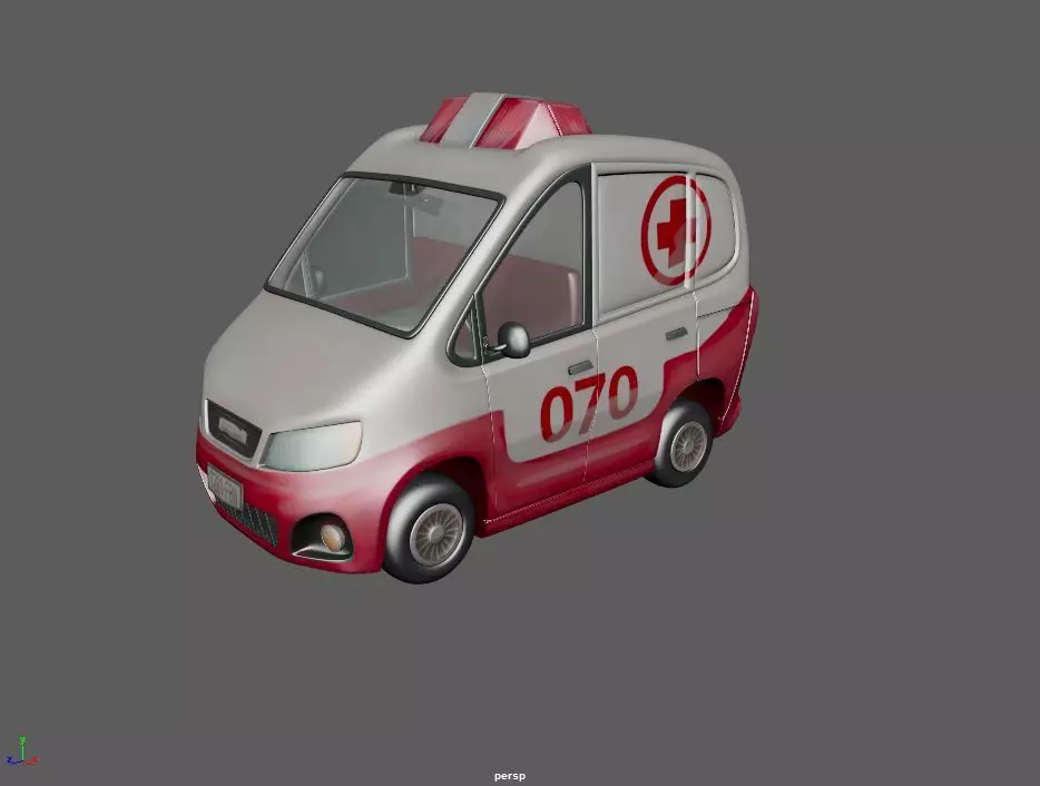 TOON Ambulance 02 3D model