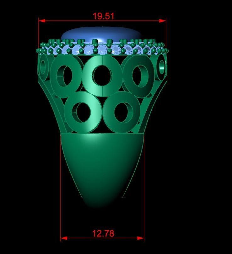 Casual unisex gold rings 3D print model 3D model_7