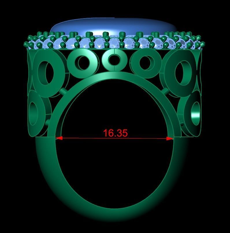 Casual unisex gold rings 3D print model 3D model_6