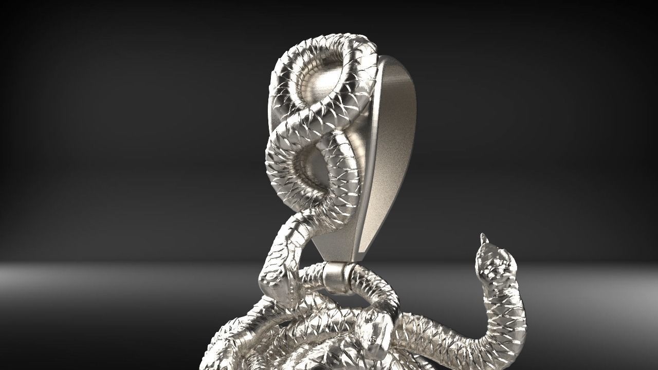 Medusa pendant 3D print model_12