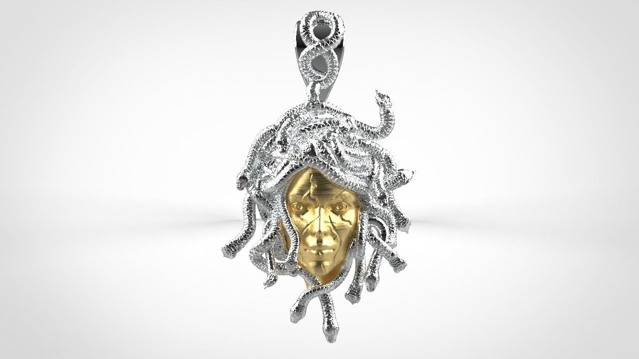 Medusa pendant 3D print model_2
