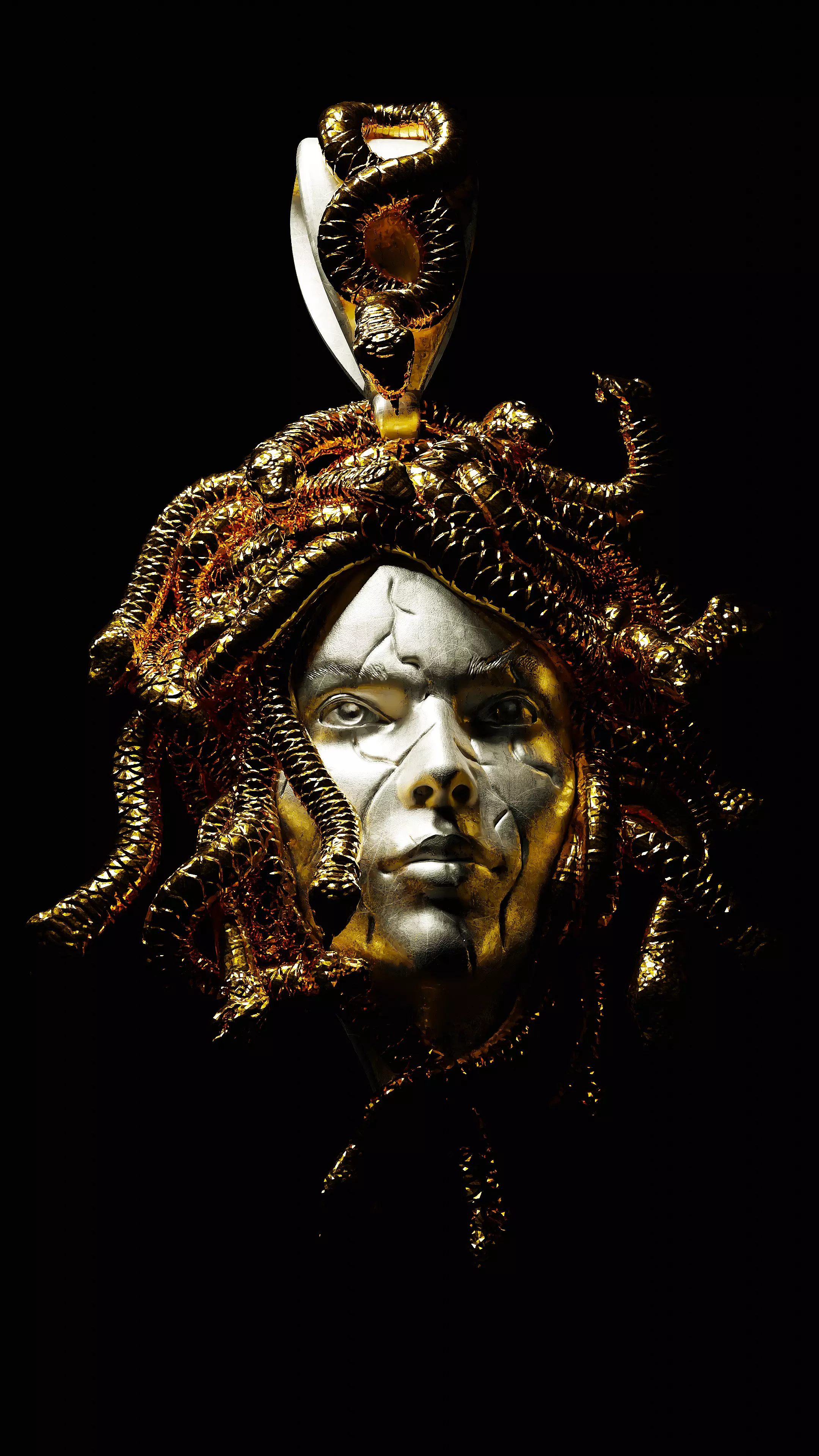 Medusa pendant 3D print model_0