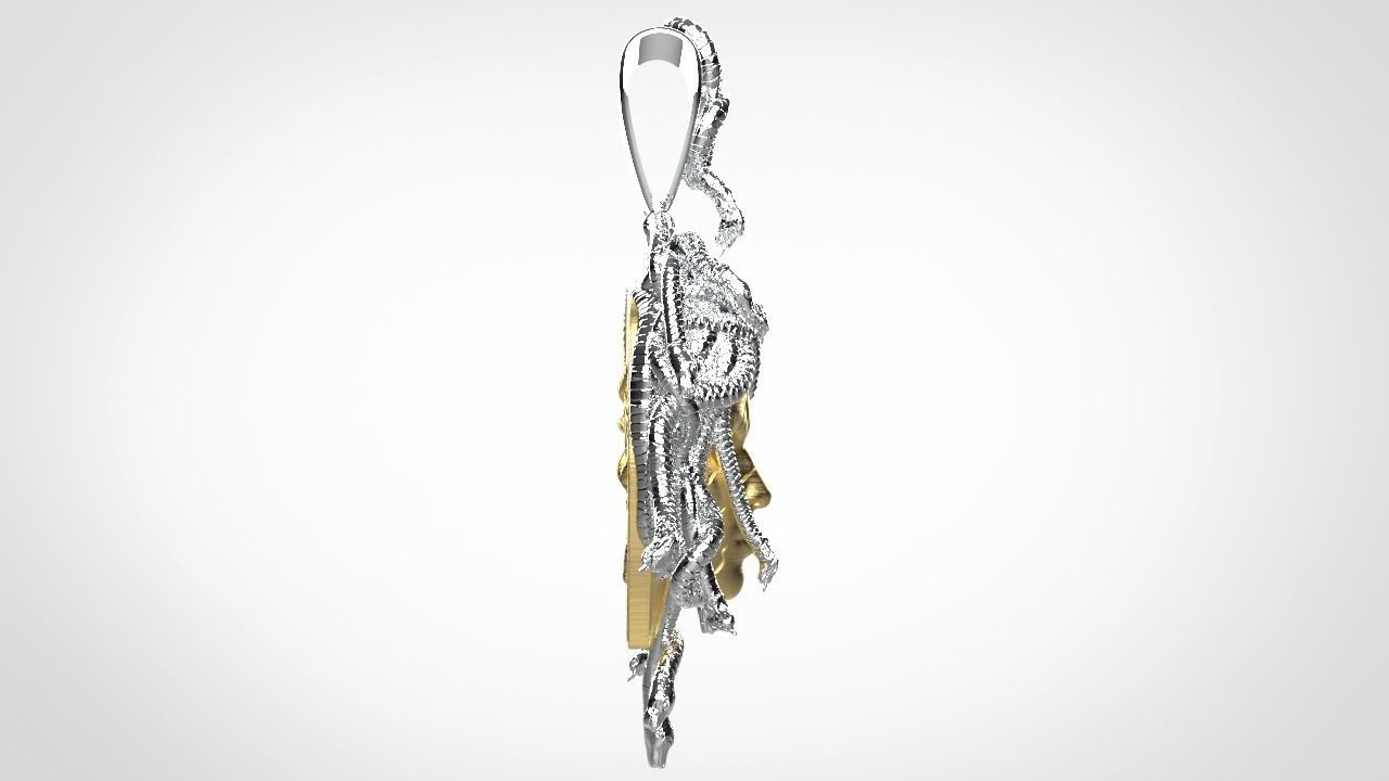 Medusa pendant 3D print model_15