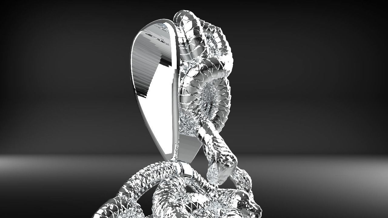 Medusa pendant 3D print model_8