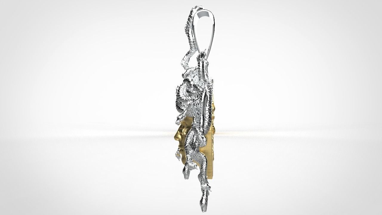 Medusa pendant 3D print model_13
